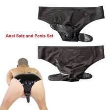Schwarz Männer Latex Gummi