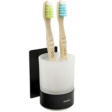 Dolvhin® Seifenspender & Zahnputzbecher Wandbefestigung ohne Bohren Edelstahl