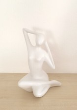 Original GILDE Keramik Figur Skulptur Frau Körper weiß 29cm