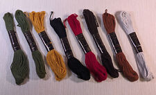 8 MEZ Stickgarn 7 Farben, je 10 Meter