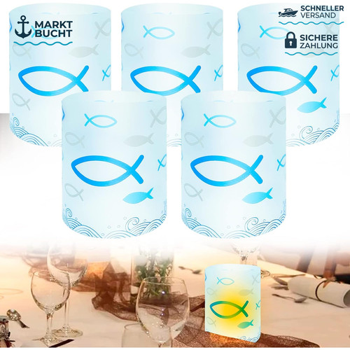 Windlicht fisch stück - fisch, 16