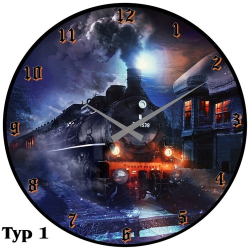Wanduhr eisenbahn lok - ",