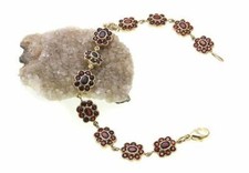 Bracelet with garnet real gold