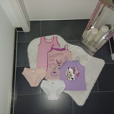 Neu Set Unterwäsche 110 116 Unterhemd Pferd ?Unterhose 5 Teile baumwolle Top