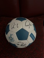 Fußball mit Autogramm Günter Netzer Und Gerhard Delling