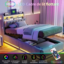Boxspringbett 90x200 mit LED
