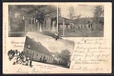 AK Rudow, Gasthof zum Reichsadler, Inh. F. Reime, Gartenlokal und Saalansicht 