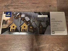 Nr. 57 Deko Weihnachten LED-Lichterkette mit Häuser 3m breit inkl. Timer