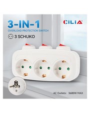 3-Fachs EU Mehrfachsteckdose