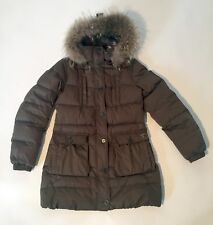 CINQUE Ciarktis Jacke Mantel Winterjacke Daunen Parka echt Pelz oliv grün 38
