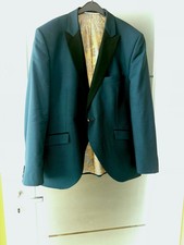 moderne Smoking - Jacke WILVORST, Russisch Grün-Schwarz, 2 Seiteschlitze, Gr. 27