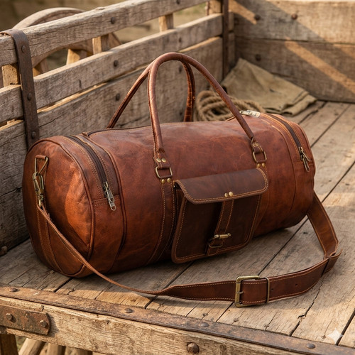 Leder duffle bag - 23,
