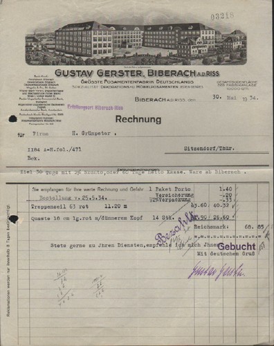Biberach riss rechnung - d.,