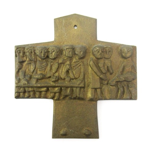 Christen messing relief kreuz - messing,