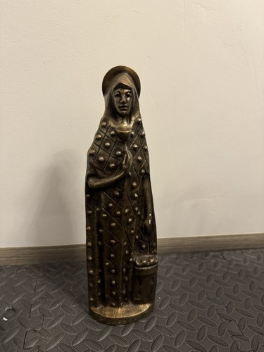 Heilige barbara bronzefigur - heilige, /