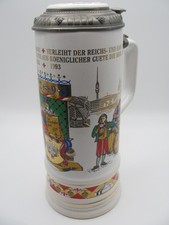Bierkrug mit Zinndeckel 700