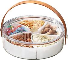 OCCOUMR Snackbox mit 5 Fächer Tragbar Snackteller Rund Ø26cm NEU R2790