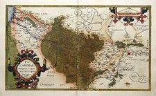 Picardie Original Kupferstich Landkarte Ortelius 1579