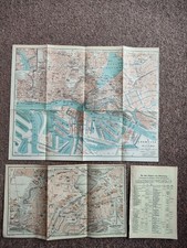 Hamburg +2 Stadtpläne 1914 mit Straßenverzeichnis+  Straßenbahnlinien, Stadtbahn