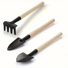Mini Gartenwerkzeug Gartengeräte Set Schaufel Rechen Spaten Topfpflanzen 3teilig
