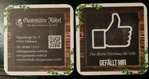 Bierdeckel sinzing gaststätte - bierdeckel,