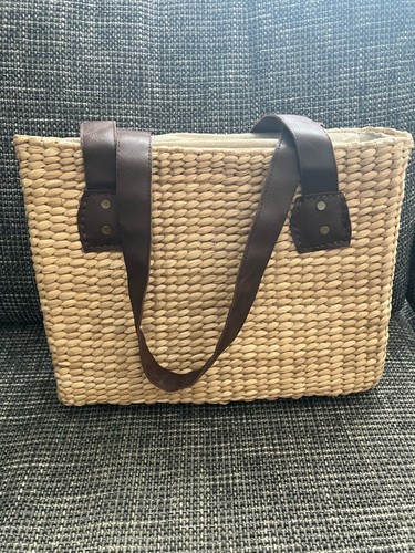 Hochwertige basttasche mit - hochwertige,