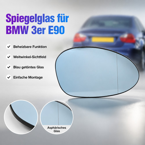 Rechts spiegelglas für bmw - rechts,