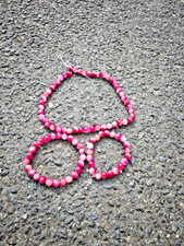 Wassermelonen Turmalin Kette mit Wunsch Anzahl von Perlen 8 mm und Wunschläng ?