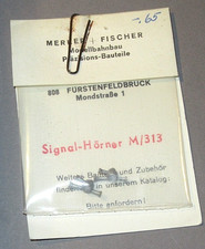 H0 M+F Merker + Fischer 2 Signal-Hörner in OVP M/313