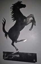 Ferrari Emblem Pferd Edelstahl Logo Schild