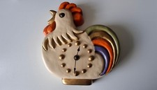 ** THUN Wanduhr Keramik Hahn *