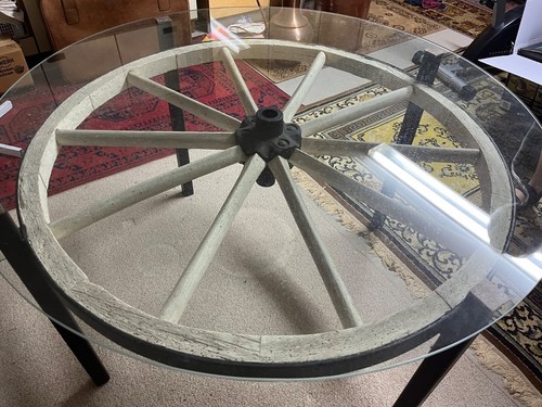 Tisch wagenrad mit - wagenrad,