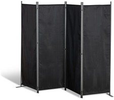 Paravent 4 teilig Schwarz