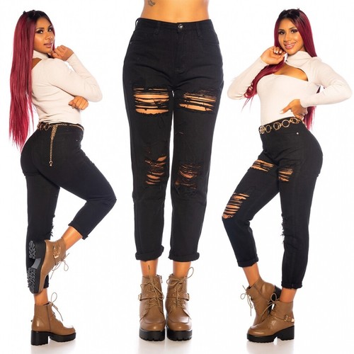 Neu damen high waist mom - damen,