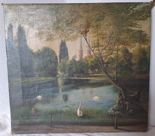 öl auf leinwand undeutlich - leinwand,