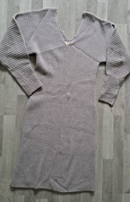 Kleid Strickkleid H&M Beige