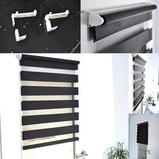 Doppelrollo Klemmfix ohne Bohren mit EasyFix Blickdicht Seitenzugrollo Duo Rollo