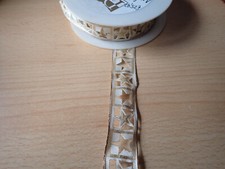 2m - Geschenkband Dekoband Schleifenband Weihnachten - 2,5cm Sterne durchbrochen