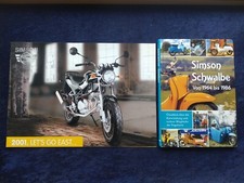 Simson Prospekt 2001 + Schwalbe Buch RS 125 Albatros Star Sperber Fighter Spatz