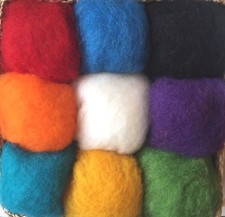 100 g Filzwolle Farbmix