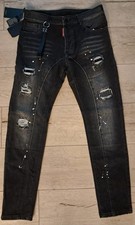 Dsquared2 Jeans Größe 50 Skinny Fit Black Denim mit Rissen 