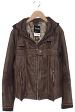 MILESTONE Jacke Damen Anorak Jacket Kurzmantel Gr. EU 42 Leder Braun #tfclgwo