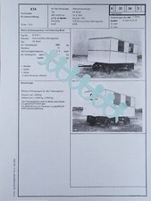 Anhänger Wohnwagen Bauwagen HL 40.43 1976 DDR KFZ-Brief KTA Vorl. f. Zulassung