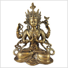 Avalokiteshvara Buddha Statue Messing 39cm 7kg  Nepal Chenrezig Tara