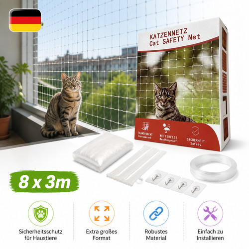 Katzennetz ohne bohren - ohne,