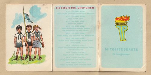 Ddr pionierausweis mit - pionierausweis, foto