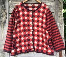 ❤️ Fröhliche DEERBERG StrickJacke 100% Baumwolle Taschen XL XXL 42 44 46+