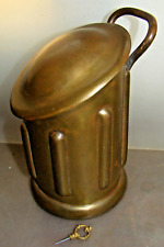 Spardose Geldbüchse Spendendose Messing 19. Jh. mit Schlüssel