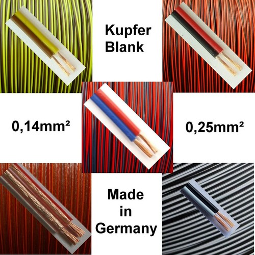 Kabel zwillingslitze 14mm - zwillingslitze, 0,14mm²