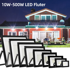 10-500 Watt LED Fluter Strahler Scheinwerfer Baustrahler Außenleuchte Garten DHL